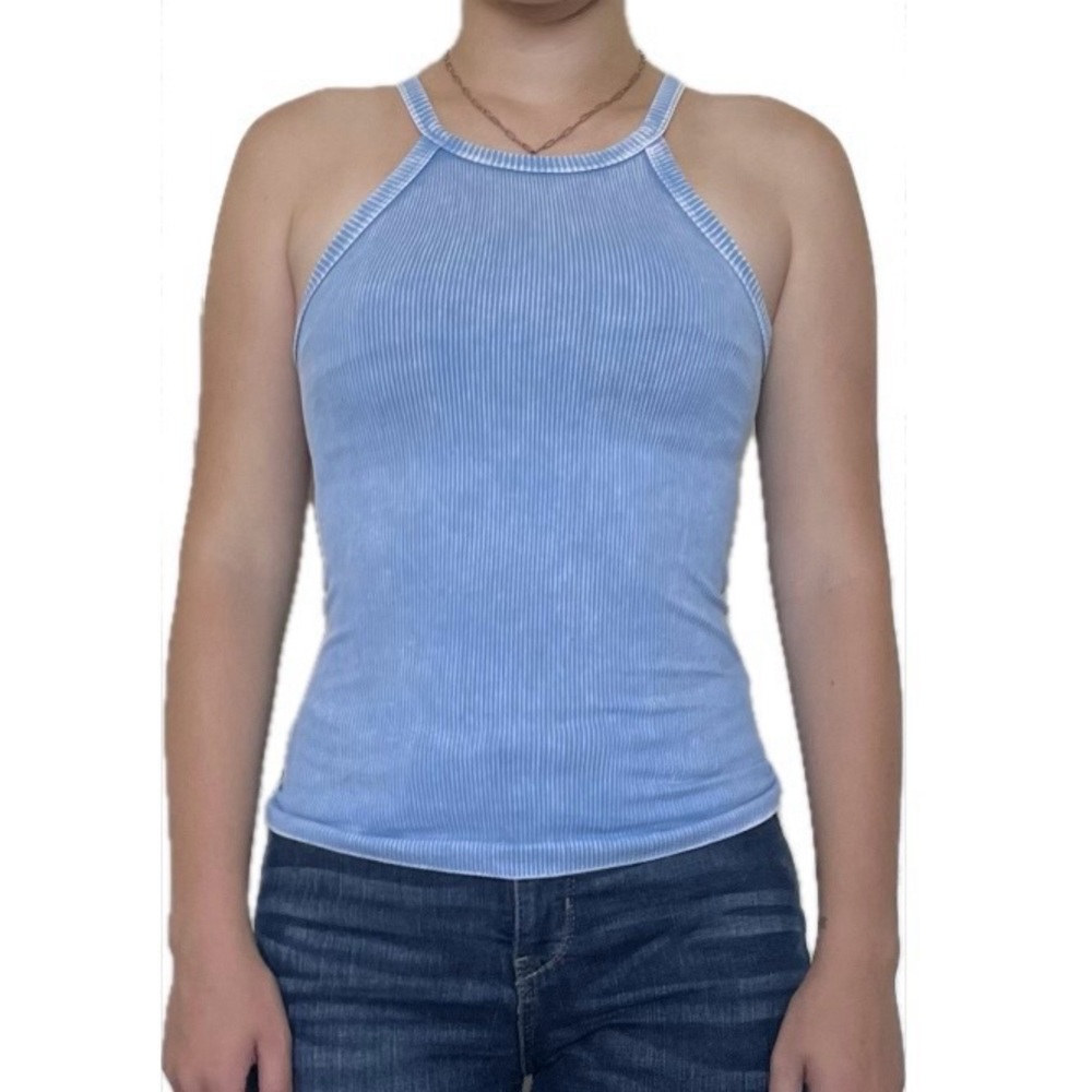 periwinkle blue halter top • Nikibiki